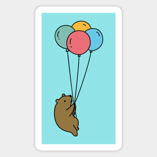 Cute Bear with Balloons Doodle Magnet